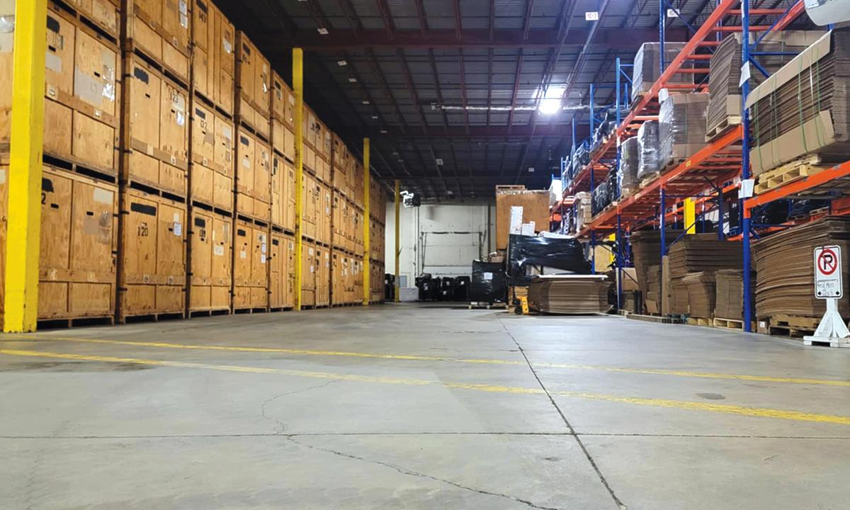 Secure, climate controlled storage services in our warehouse for your belongings.